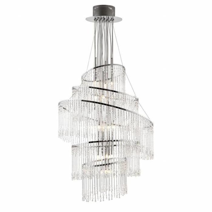 Preferred Signature – Large Cascading 9 Light Chandelier – Clear Intended For Camilla 9 Light Candle Style Chandeliers (View 17 of 30)