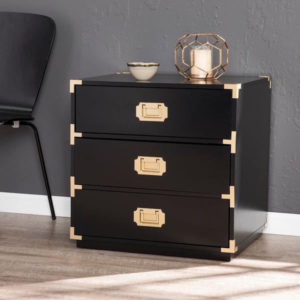 Recent Shop Harper Blvd Campaign 3 Drawer Accent Chest – On Sale For Kara 4 Door Accent Cabinets (View 20 of 20)