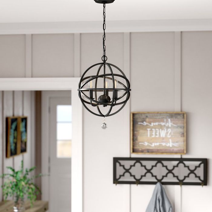 Shipststour 3 Light Globe Chandeliers With Fashionable Eastcote 3 Light Globe Chandelier (Photo 7 of 30)