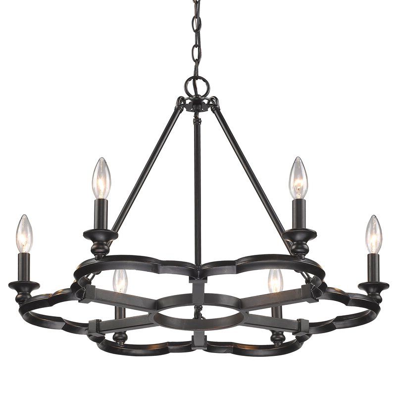Stephania 6 Light Candle Style Chandelier Throughout Most Recently Released Perseus 6 Light Candle Style Chandeliers (View 12 of 30)