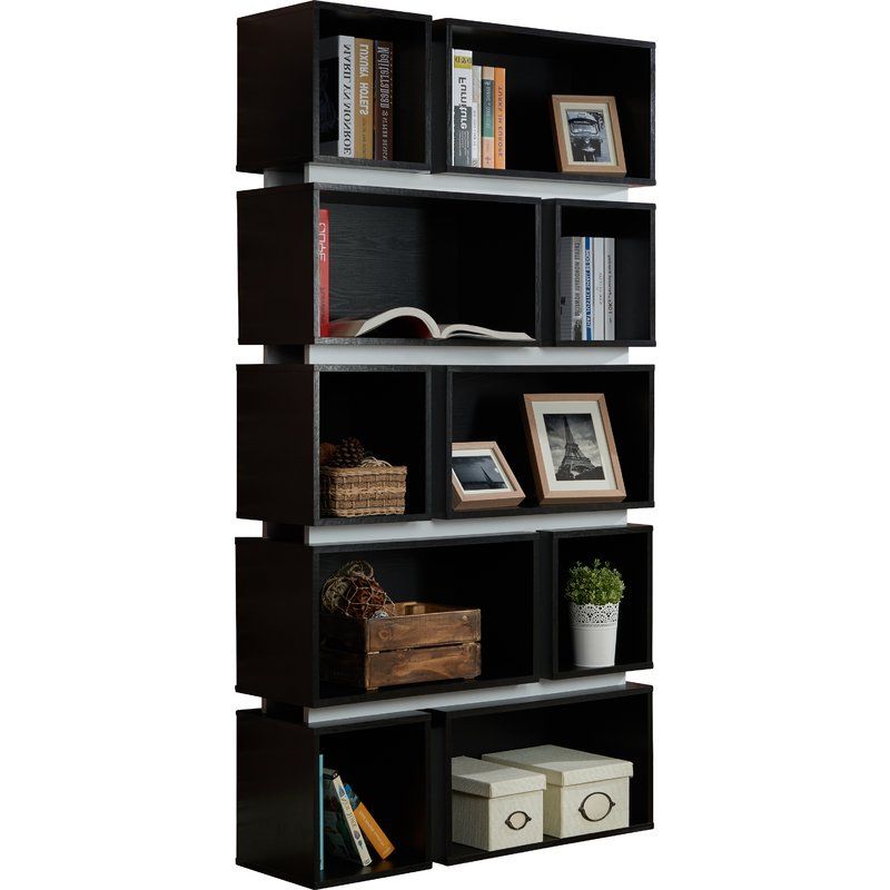 Swarey Geometric Bookcases With Fashionable Bradberry Geometric Bookcase (View 16 of 20)