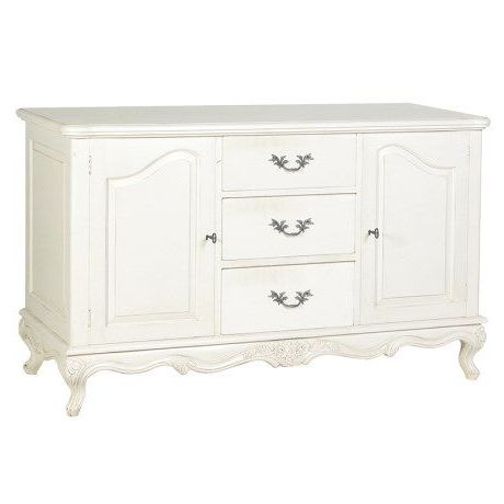 The Lola White 3 Drawer Sideboard Intended For Well Known Lola Sideboards (View 4 of 20)