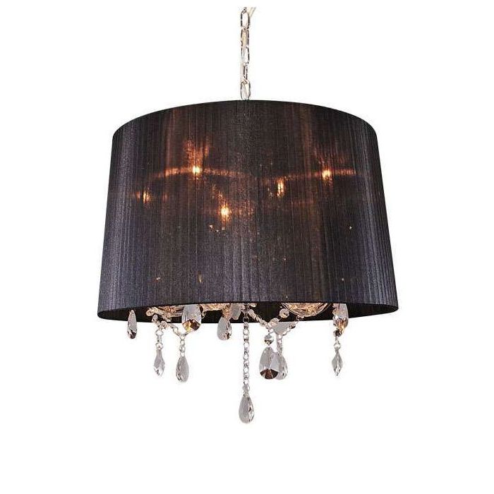 Thresa 5 Light Shaded Chandeliers For Well Liked Chandelier Marie Theresa 5 With Black Organza Shade (Photo 2 of 30)