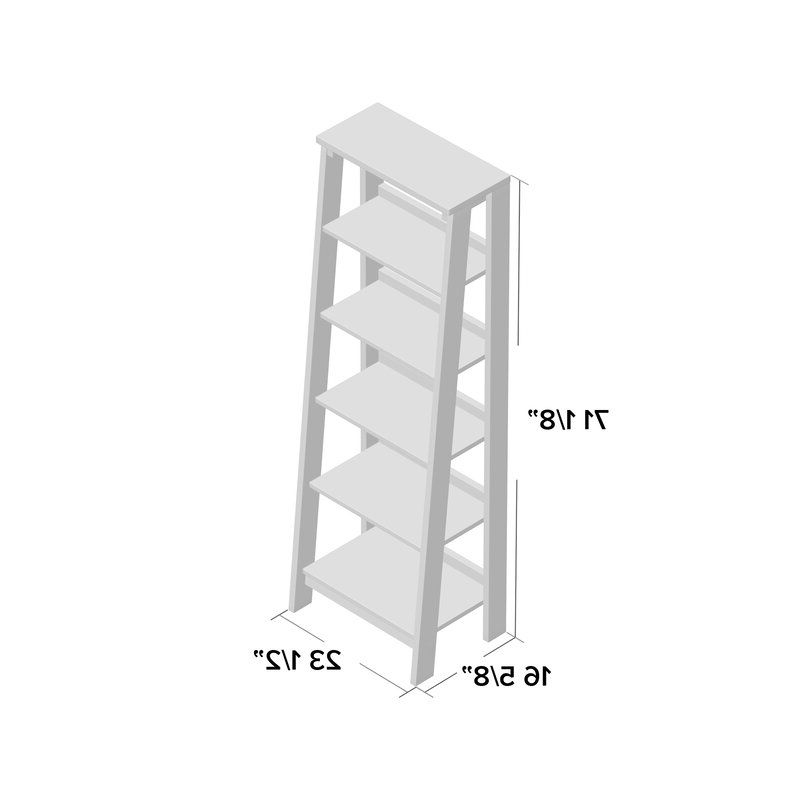 Trendy Alfred Ladder Bookcases Pertaining To Massena Ladder Bookcase (View 18 of 20)