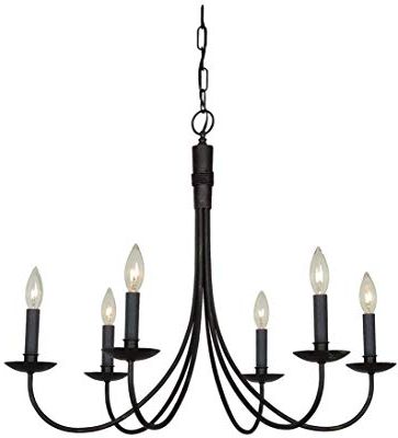 Trendy Iron 8 Light Black Chandelier – – Amazon With Shaylee 8 Light Candle Style Chandeliers (View 19 of 30)