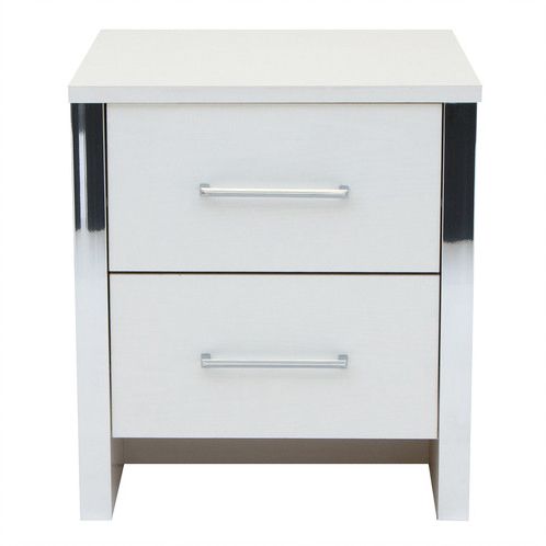 Well Known Bedside Cabinet 2 Drawer White Ash – Gosport Throughout Gosport Sideboards (View 14 of 20)