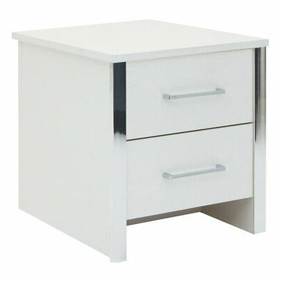 Well Known Bedside Night Table Drawer Chest Office Cabinet Furniture Gosport White Ash (View 19 of 20)