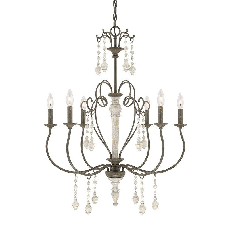 Well Known Bouchette Traditional 6 Light Candle Style Chandeliers Throughout Bouchette Traditional 6 Light Candle Style Chandelier (View 2 of 30)