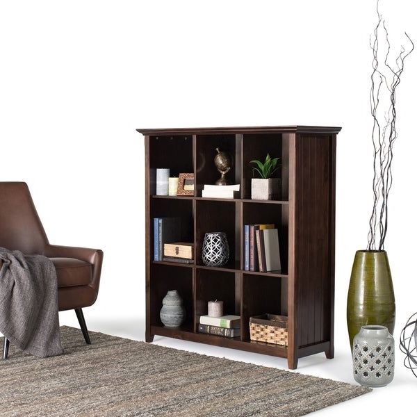 Well Known Shop Wyndenhall Normandy Solid Wood 48 Inch X 44 Inch Rustic With Karlie Cube Unit Bookcases (View 9 of 20)