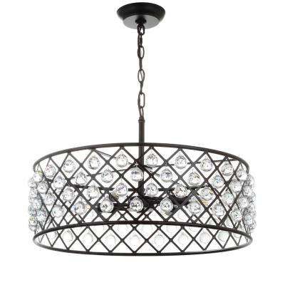 Whitten 4 Light Crystal Chandeliers For Newest Gabrielle 23 In. 4 Light Oil Rubbed Bronze Crystal/metal Led Pendant (Photo 20 of 30)