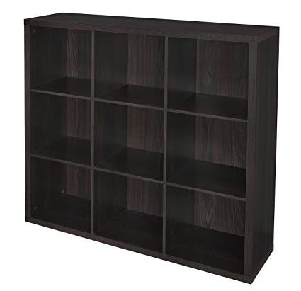 Widely Used Decorative Storage Cube Bookcases Throughout Closetmaid 4110 Decorative 9 Cube Storage Organizer, Black Walnut (View 5 of 20)