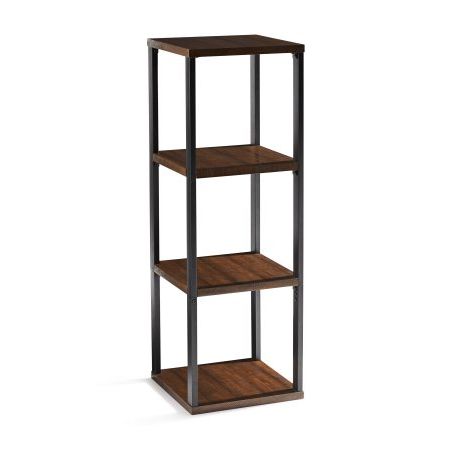 Zona Etagere Cube Bookcases Throughout Trendy Mainstays Clarendon 3 Cube Metal Frame Book Case, Sawcut (View 18 of 20)