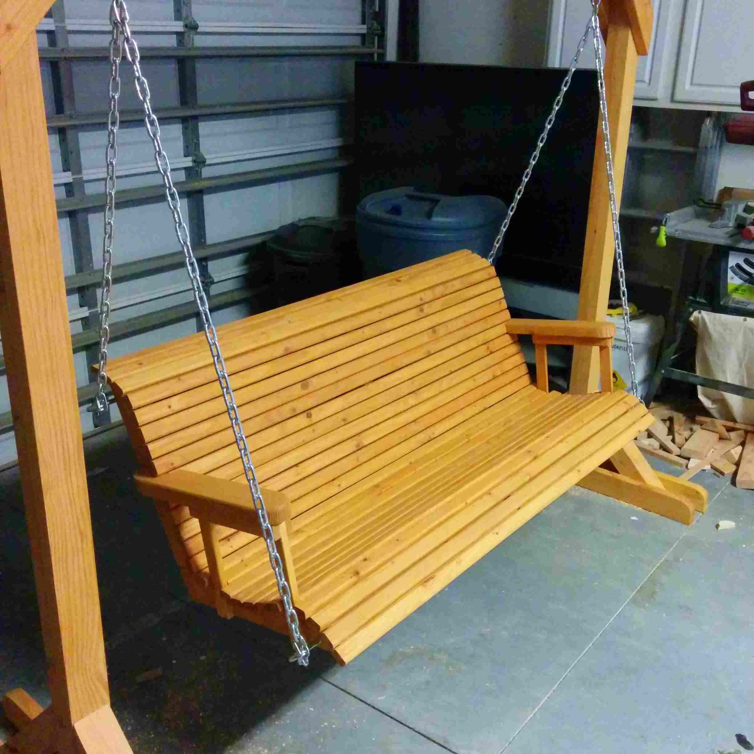 12 Free Porch Swing Plans To Build At Home Intended For Favorite Patio Glider Hammock Porch Swings (View 29 of 30)