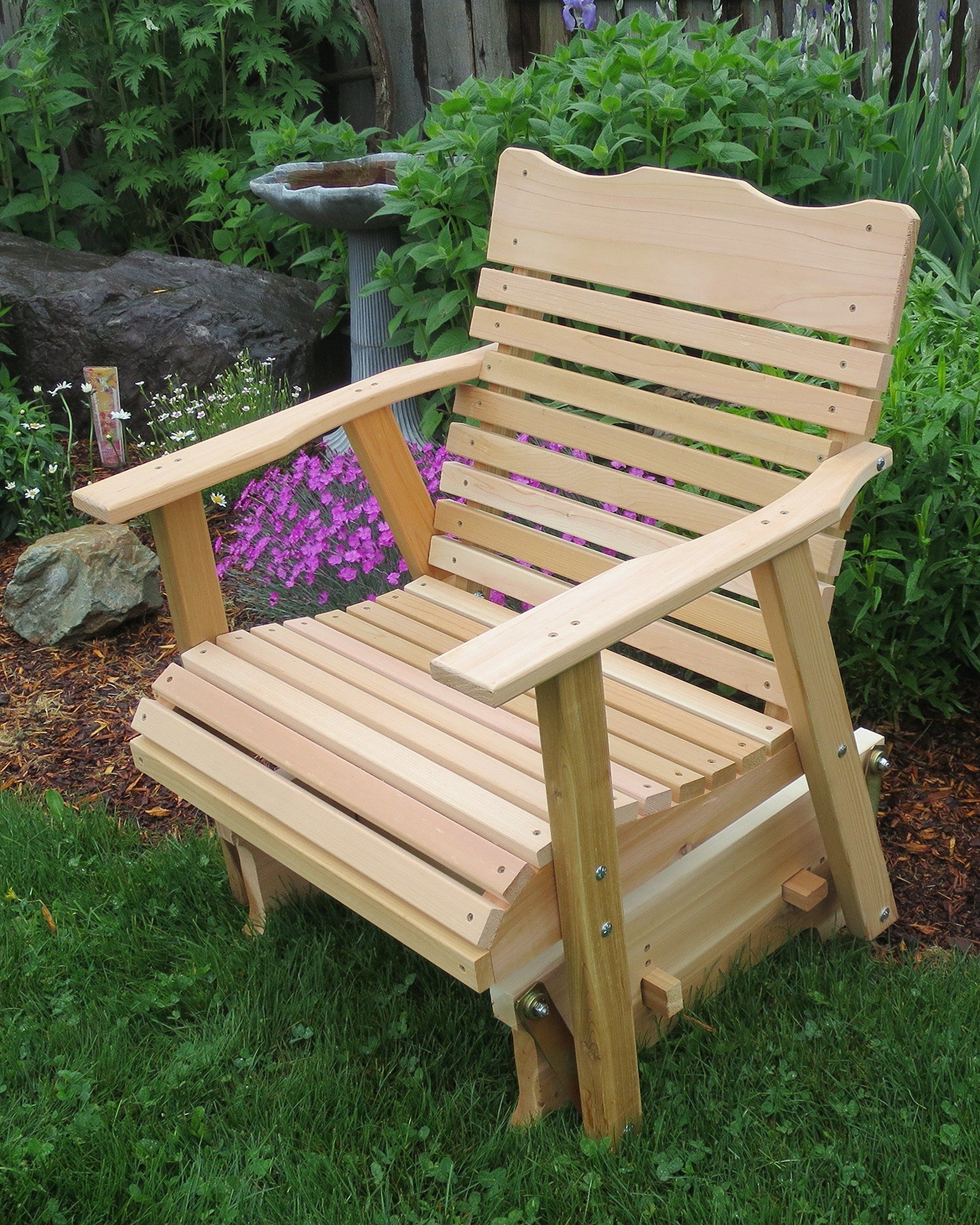 2 Natural Cedar Porch Glider Amish Crafted ** Be Sure To Intended For Most Recently Released 2 Person Natural Cedar Wood Outdoor Gliders (View 6 of 30)
