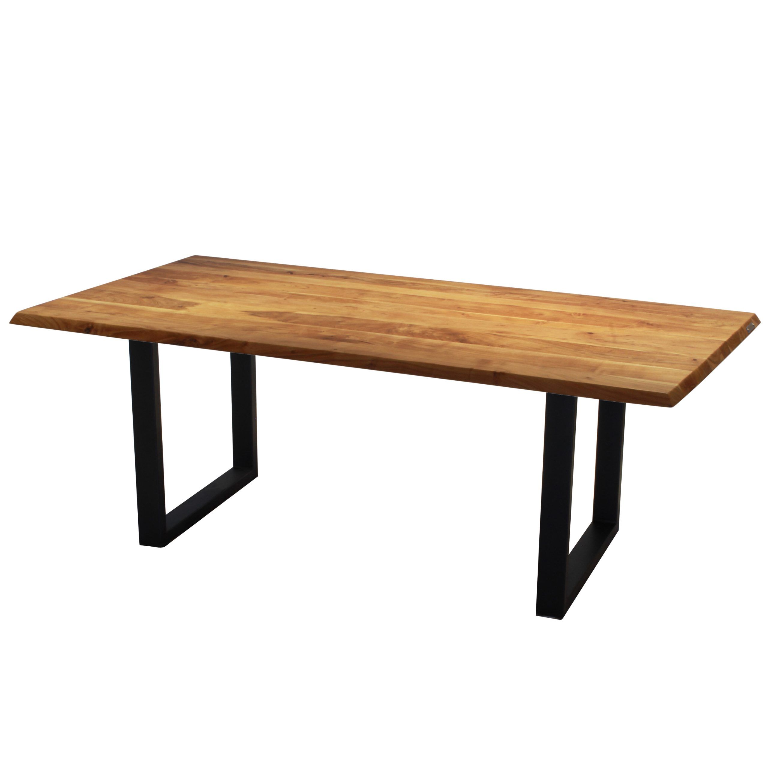 2018 Corcoran Acacia Live Edge Dining Table With Black Victor Legs – 96" Throughout Acacia Dining Tables With Black Victor Legs (View 2 of 30)