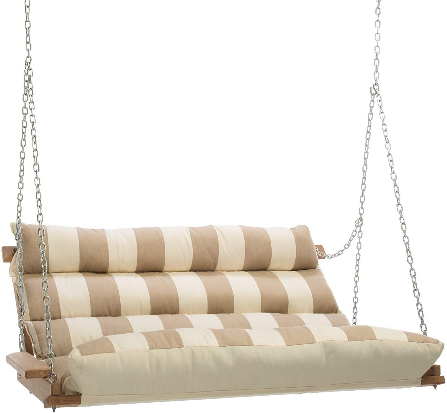 2020 Hatteras Hammocks Sunbrella Deluxe Cushion Swing – Regency Sand Within Deluxe Cushion Sunbrella Porch Swings (View 1 of 30)