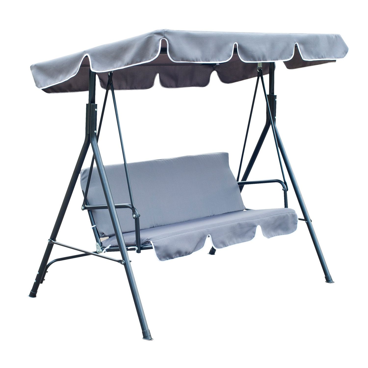 3 Seater Swings With Frame And Canopy For Best And Newest Three Seater Swing Seats Outdoor Furniture (View 24 of 30)