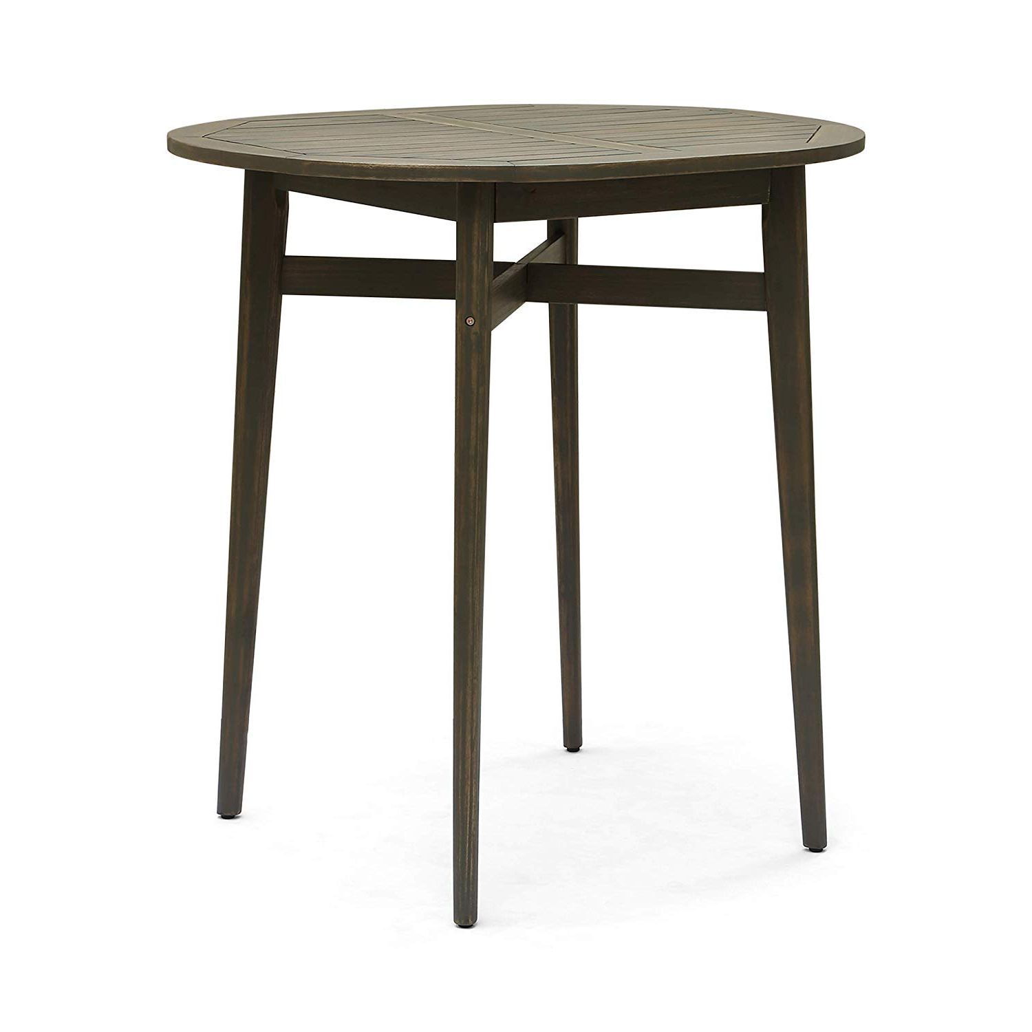 Acacia Dining Tables With Black Victor Legs Intended For Most Recently Released Great Deal Furniture Stanford Bar Height Patio Table (View 17 of 30)