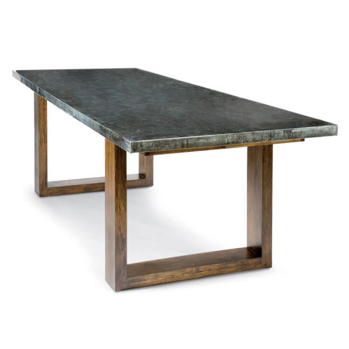 Acacia Wood Dining Tables With Sheet Metal Base For Trendy Lfd – Zinc Dining Table With Plain Top (View 21 of 30)