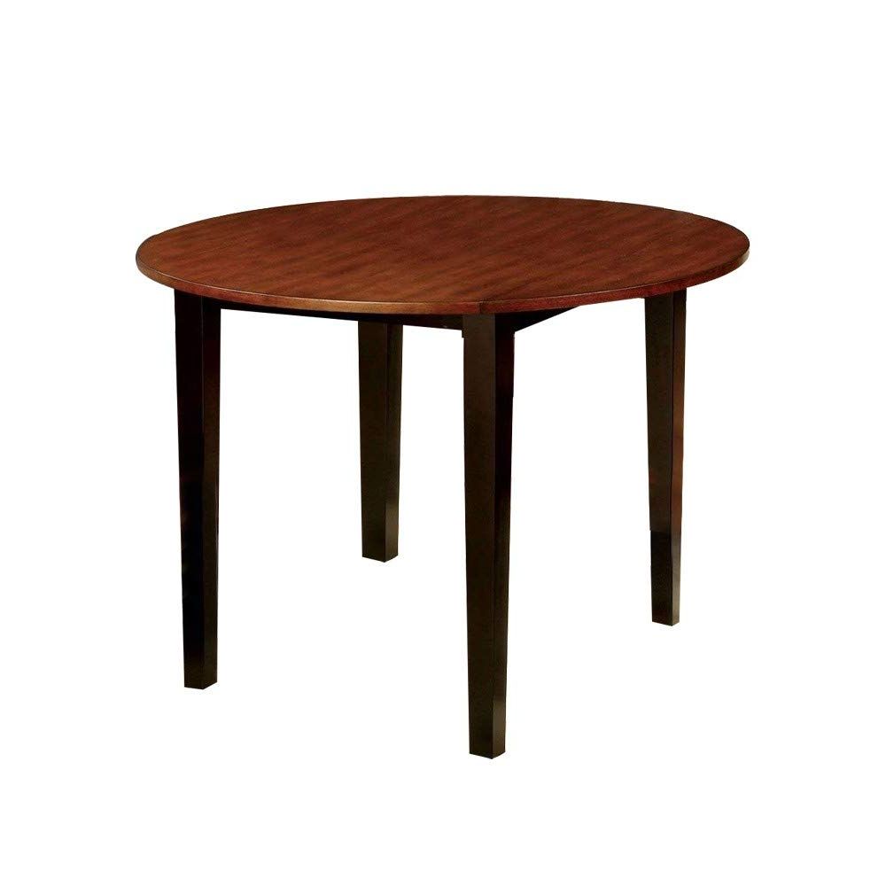 Amazon – Benjara Benzara Transitional Style Round Dining Intended For Preferred Transitional Antique Walnut Drop Leaf Casual Dining Tables (View 5 of 30)