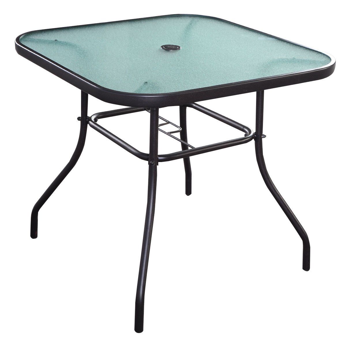 Amazon : Patio Square Bar Dining Table Glass Deck Regarding Newest Patio Square Bar Dining Tables (View 1 of 30)