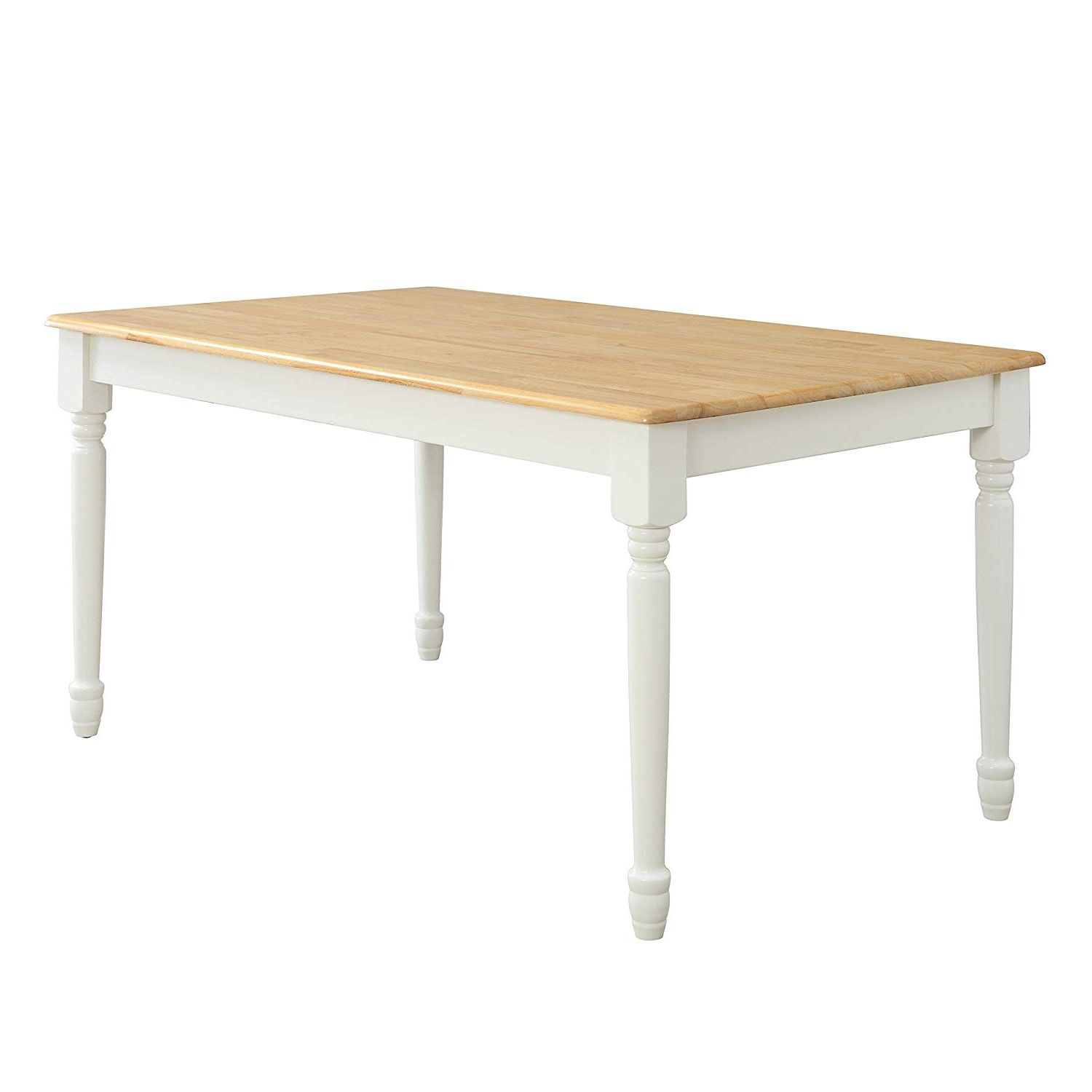 Amazon – Sturdy White/natural Rectangular Dining Table For Well Liked Large Rustic Look Dining Tables (View 10 of 30)