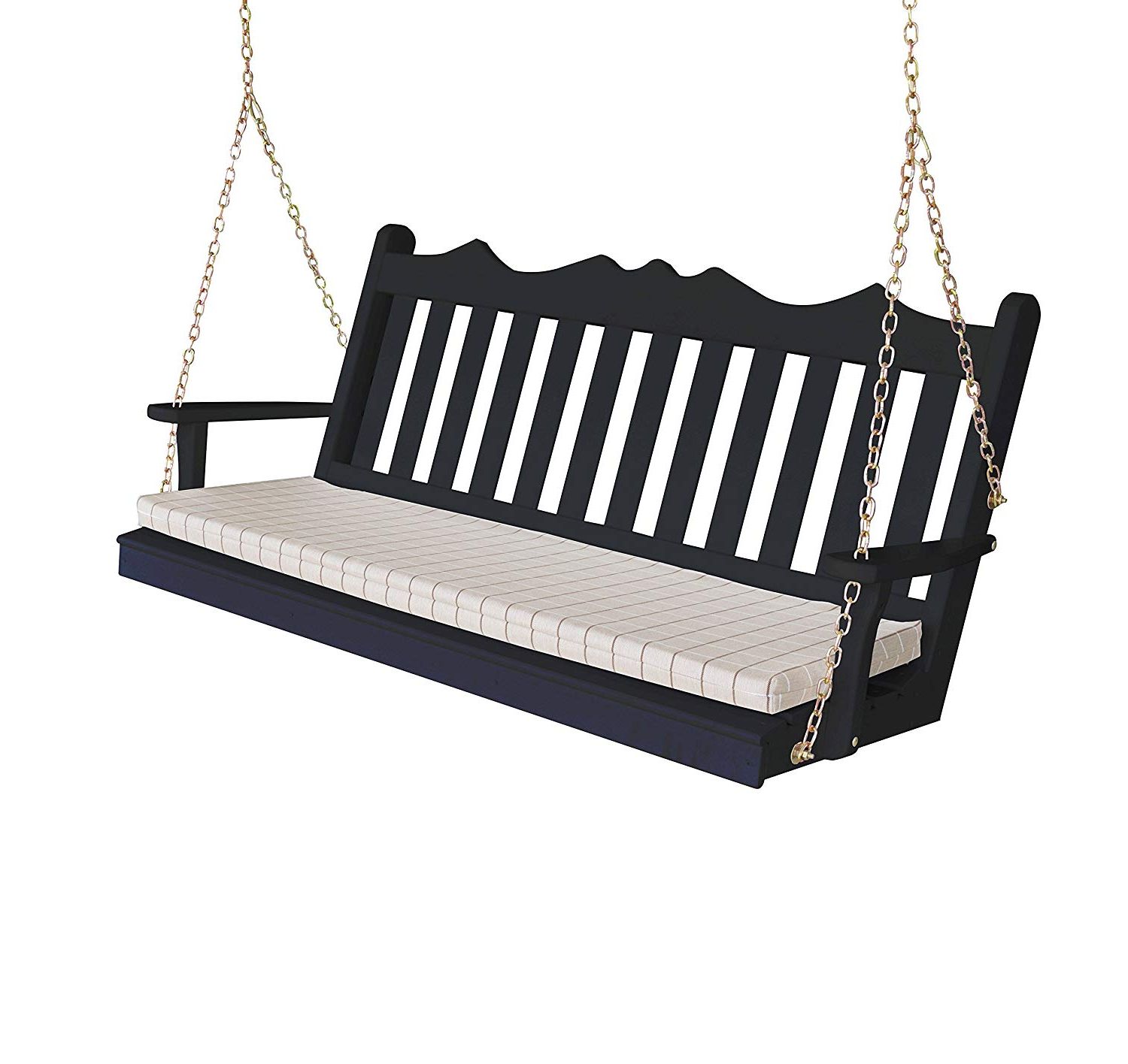 Amazon : Wood Porch Swing, Amish Outdoor Hanging Porch Within Well Known Patio Hanging Porch Swings (View 1 of 30)