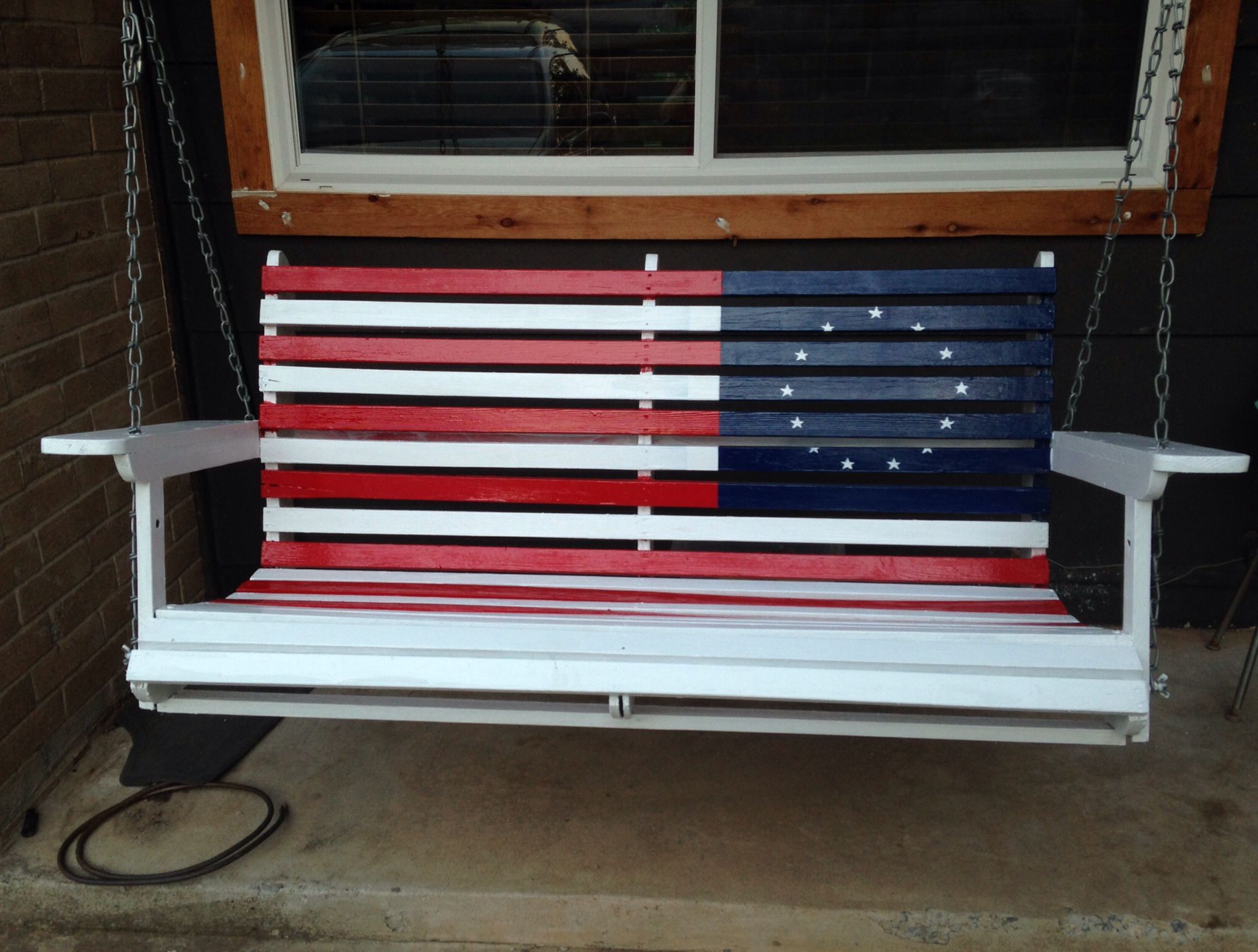 American Flag Porch Swings For Most Popular Patriotic Porch Swing (View 1 of 30)