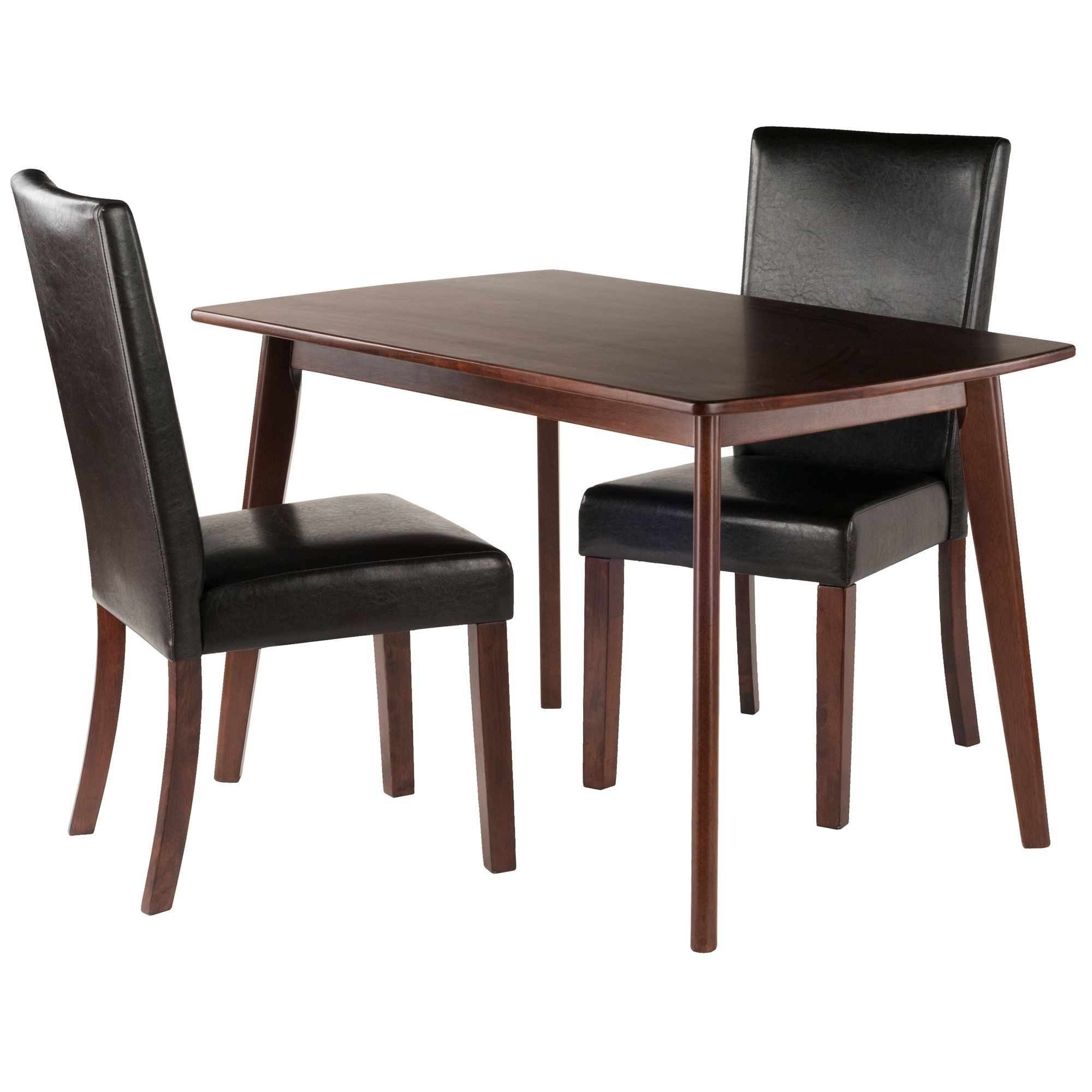 Atwood Transitional Rectangular Dining Tables With Newest Shaye 3 Pc Set Dining Table W/ Chairs, Brown, Winsome Wood (View 19 of 30)