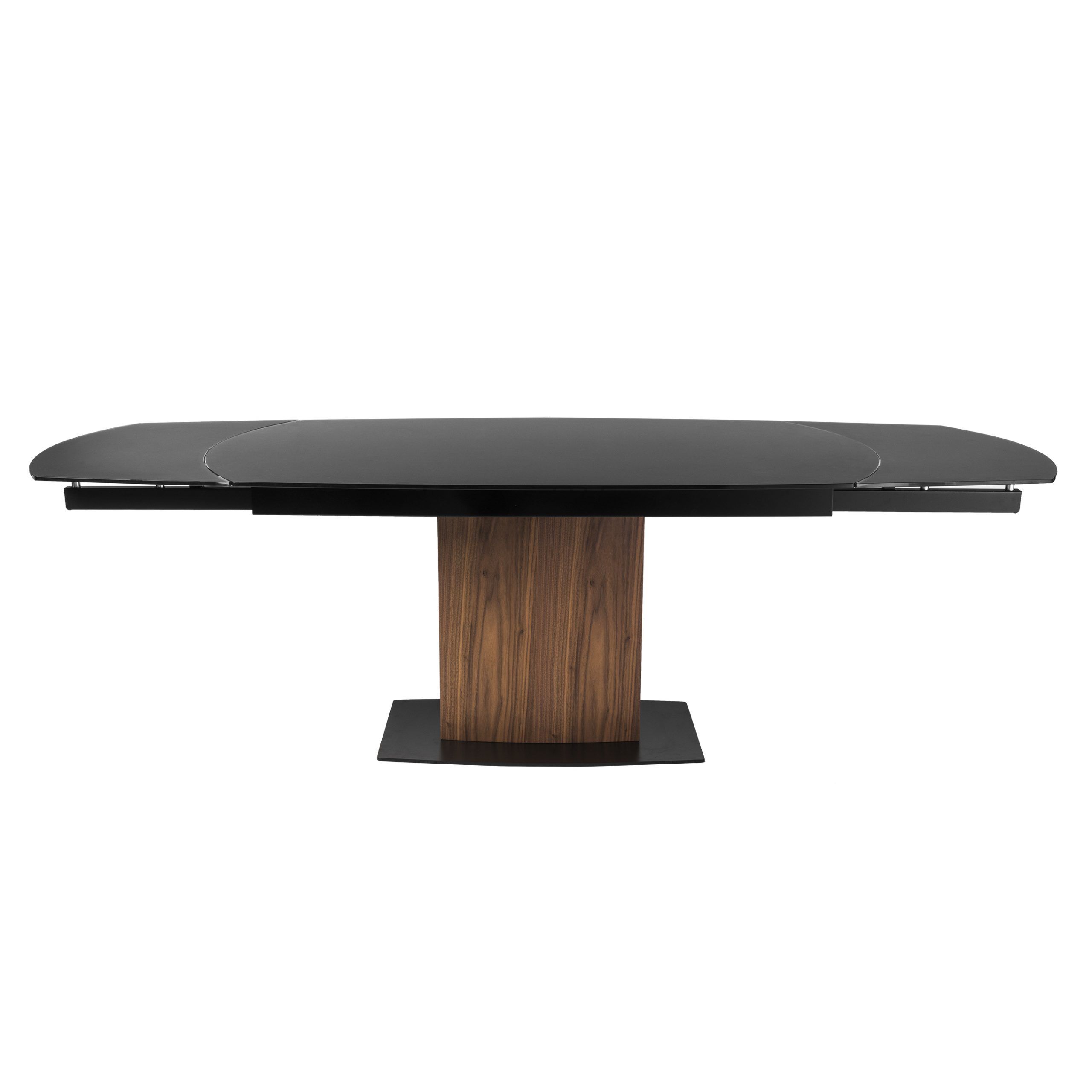 Ayana 95" Extension Dining Table – Euro Style Within Newest Modern Glass Top Extension Dining Tables In Matte Black (View 29 of 30)