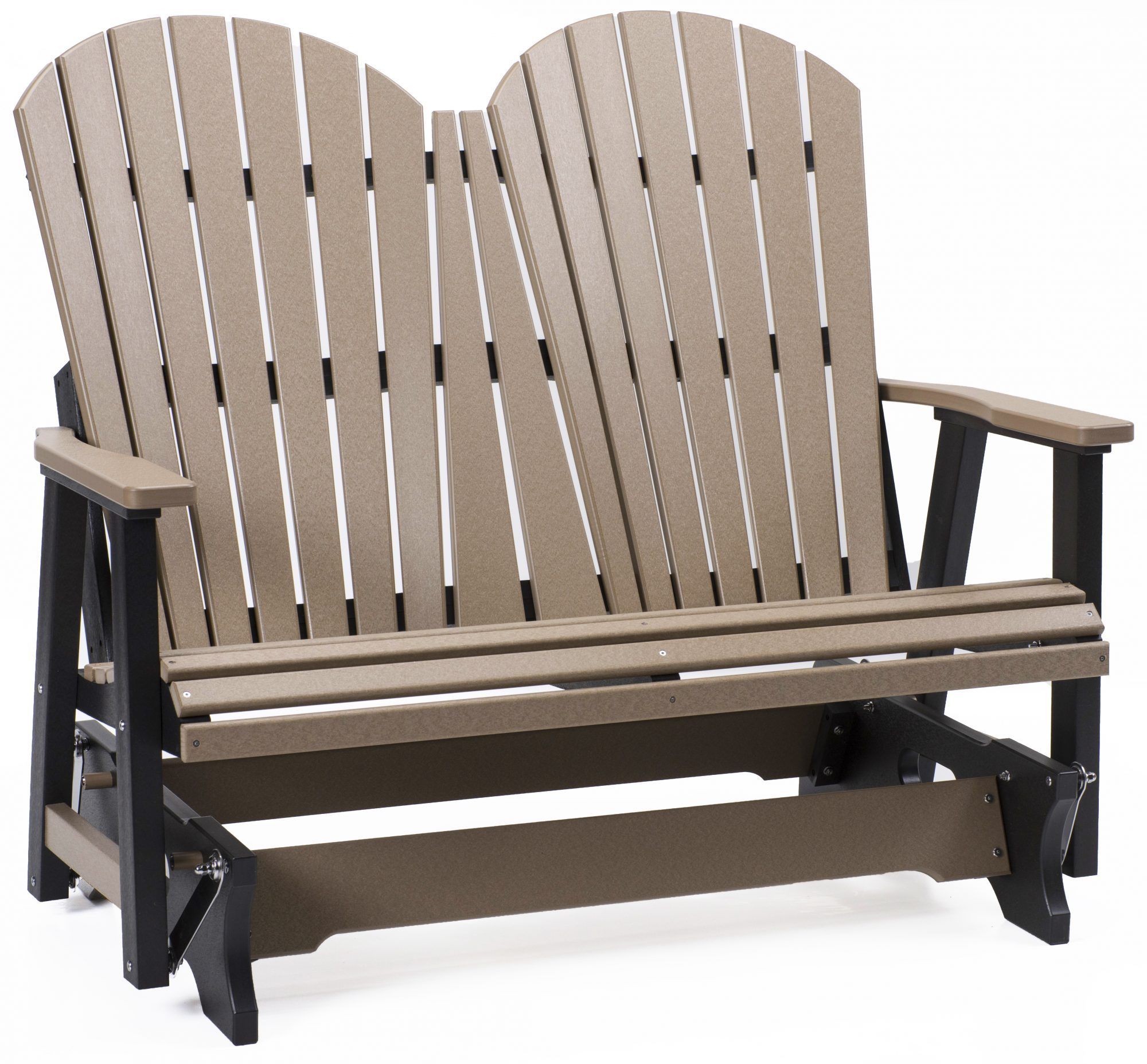 Best And Newest Poly 4' Adirondack Glider In Center Table Double Glider Benches (Photo 27 of 30)