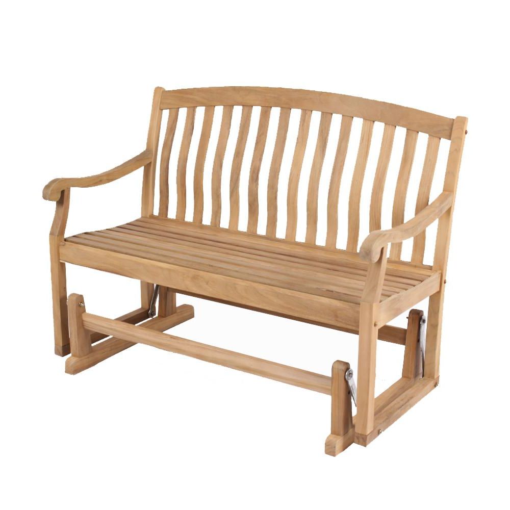 Cambridge Casual Colton Teak Wood Outdoor Glider Bench In Famous Traditional Glider Benches (View 15 of 30)