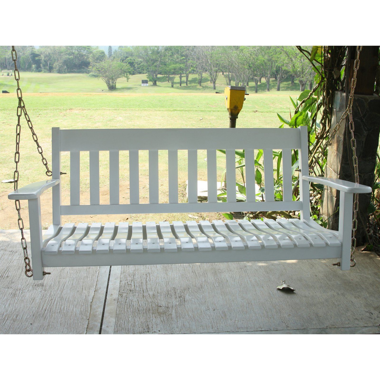 Casual thames White Wood Porch Swings With Regard To Newest Cambridge Casual 52 In. All Weather Wood Porch Swing (Photo 11 of 30)