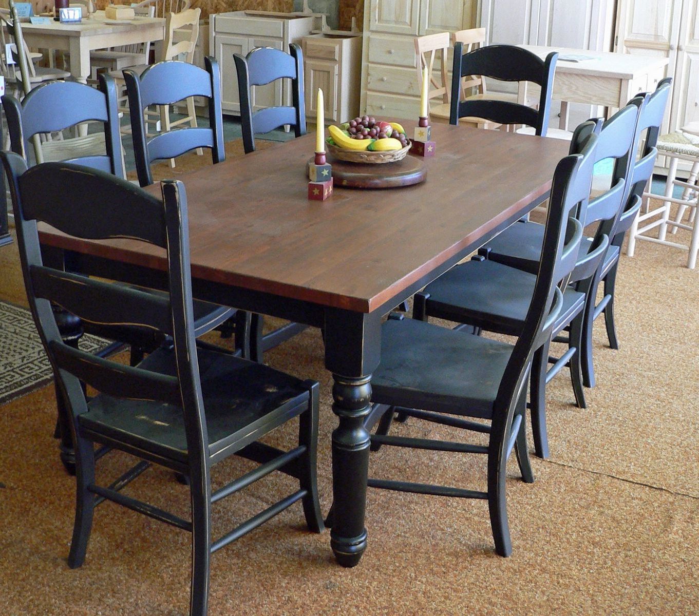 Country Dining Tables With Weathered Pine Finish In Fashionable Hand Made Pine Farm Tablenorth Park Woodcraft Ltd (View 18 of 30)