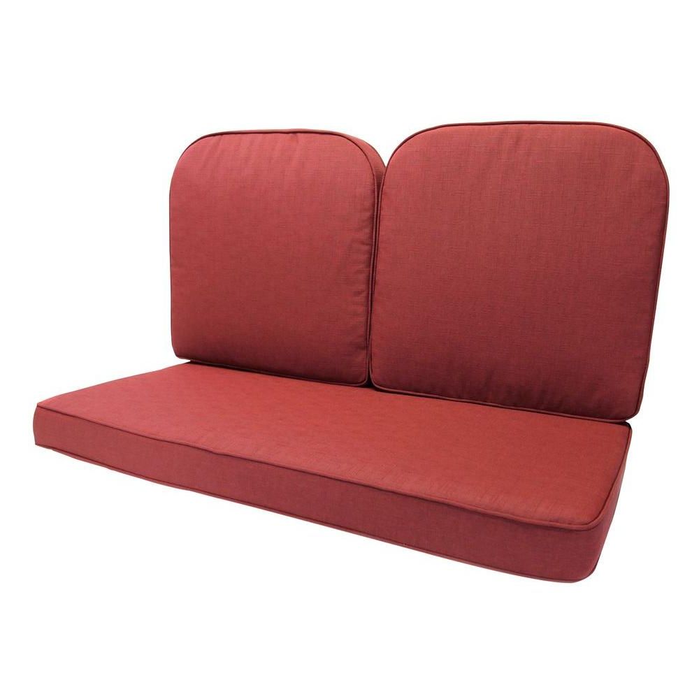 Current Homecrest Holly Hill Cushion Aluminum Arm Glider Sofa Regarding Outdoor Loveseat Gliders With Cushion (View 19 of 30)