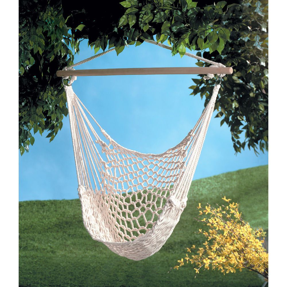 Details About Cotton Rope Hammock Hanging Chair Porch Swing Seat Patio Yard  Camping Beige Within 2019 Cotton Porch Swings (View 9 of 30)