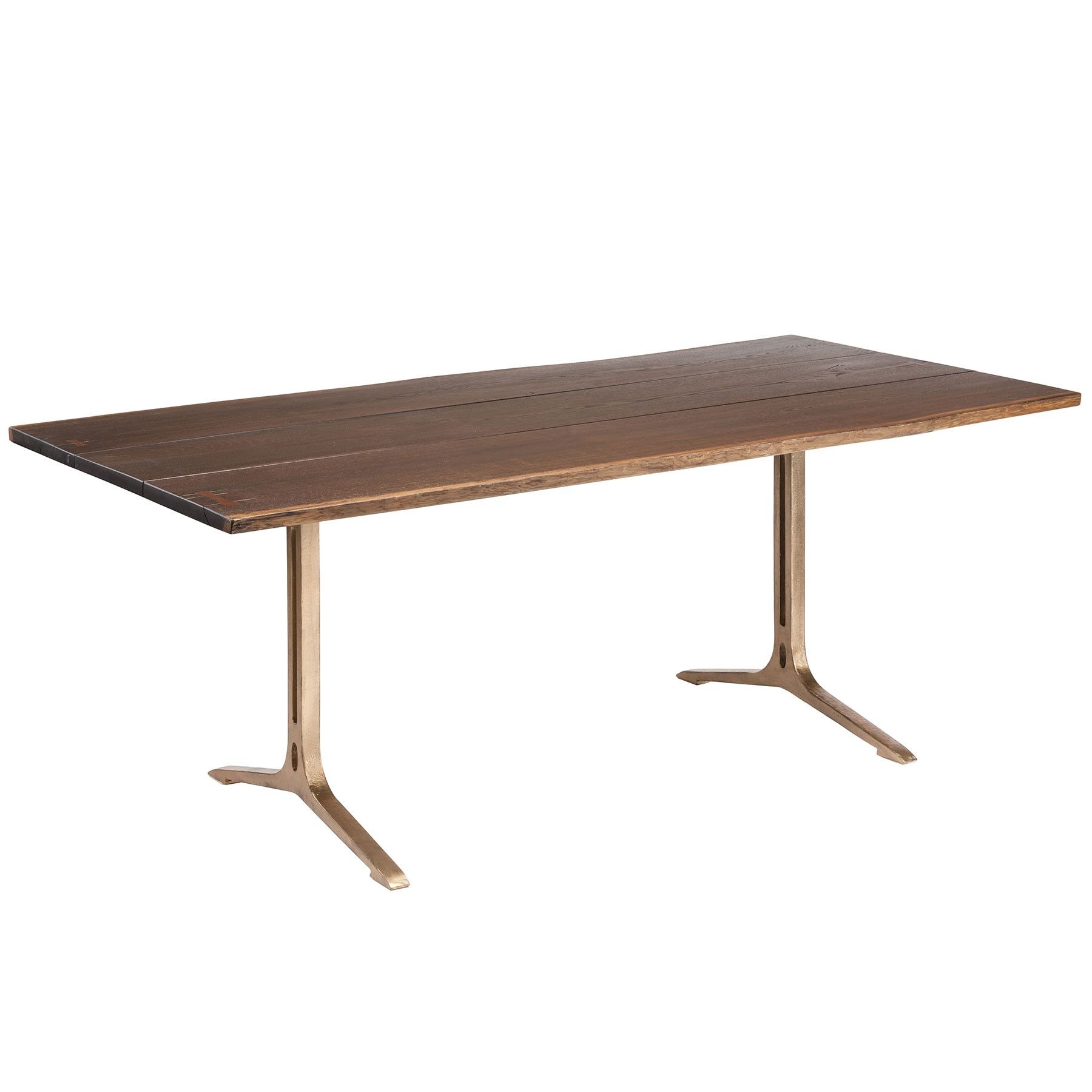 Dining Tables In Smoked/seared Oak Throughout Most Current Samara Dining Table – Seared Oak / Bronze (View 1 of 30)