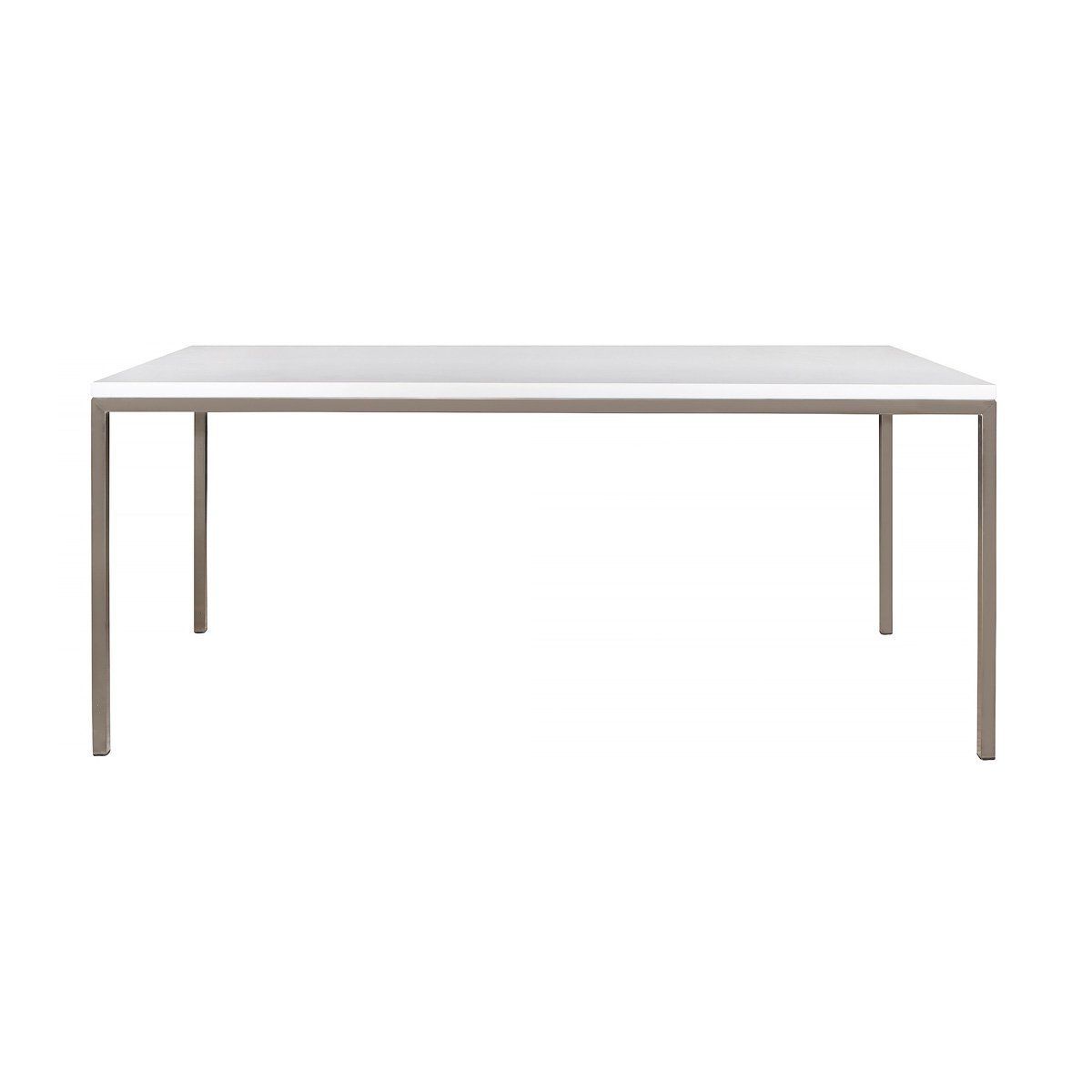 Dining Tables With Brushed Stainless Steel Frame Inside Most Recently Released White Top On Steel Frame (View 9 of 30)