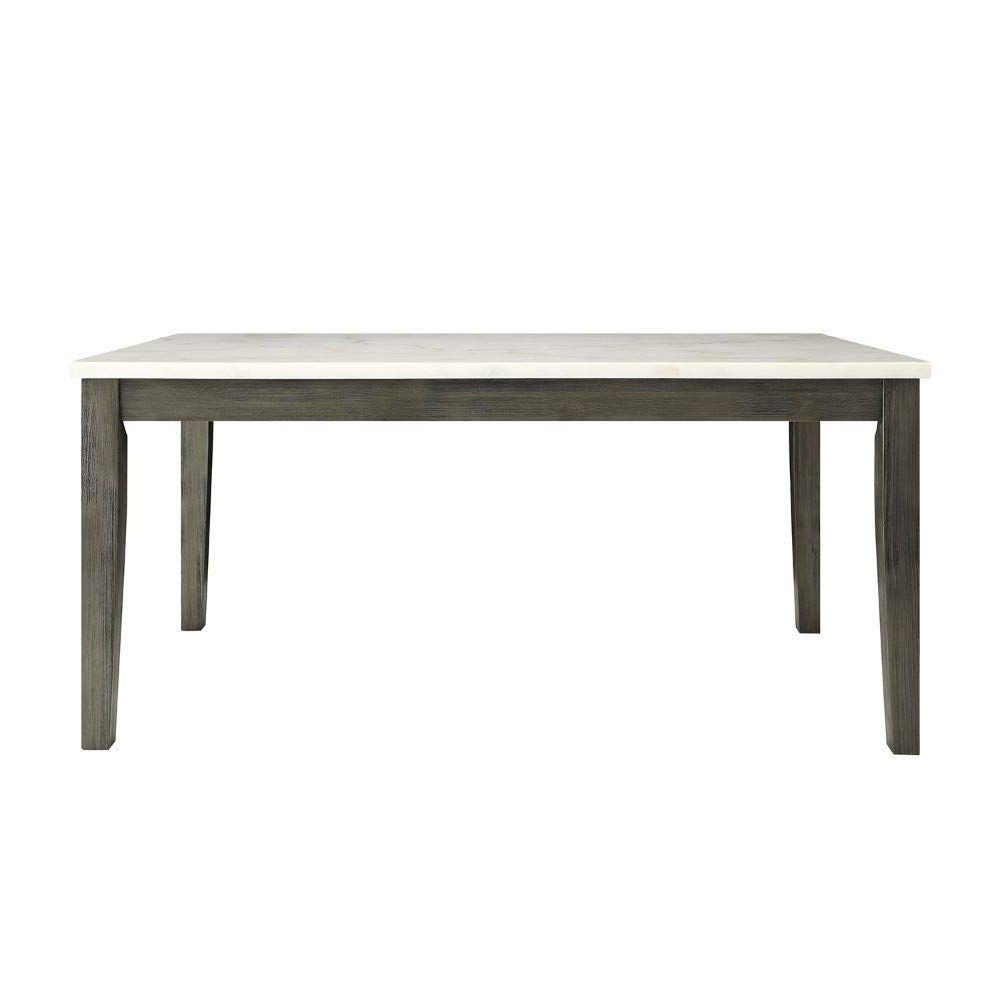 Dining Tables With White Marble Top Pertaining To Newest Amazon – Benjara Benzara Bm185651 Wooden Dining Table (View 5 of 30)