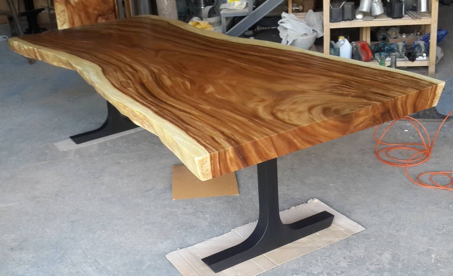 Famous Acacia Dining Tables With Black X Leg Intended For Live Edge Dining Table Reclaimed Acacia Wood Solid Slab (View 24 of 30)