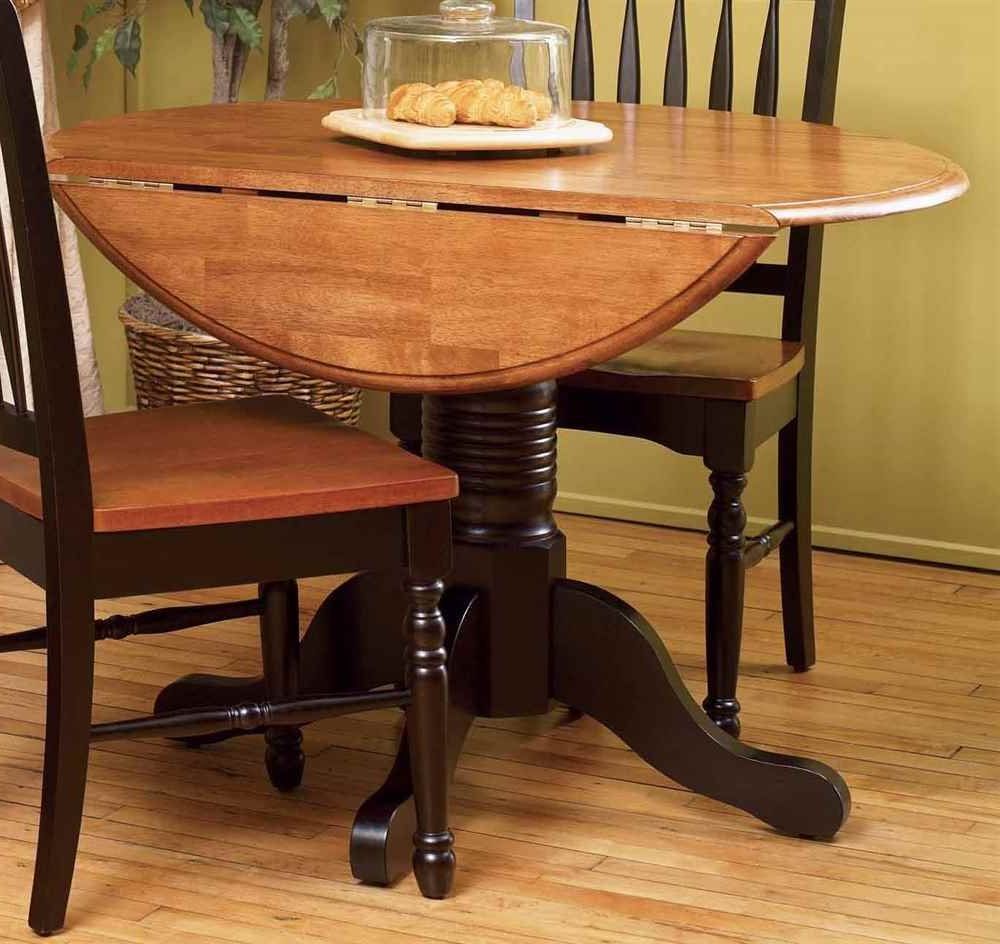 Favorite Alamo Transitional 4 Seating Double Drop Leaf Round Casual Dining Tables Inside Amazon – A America British Isles Round Drop Leaf Dining (View 8 of 19)
