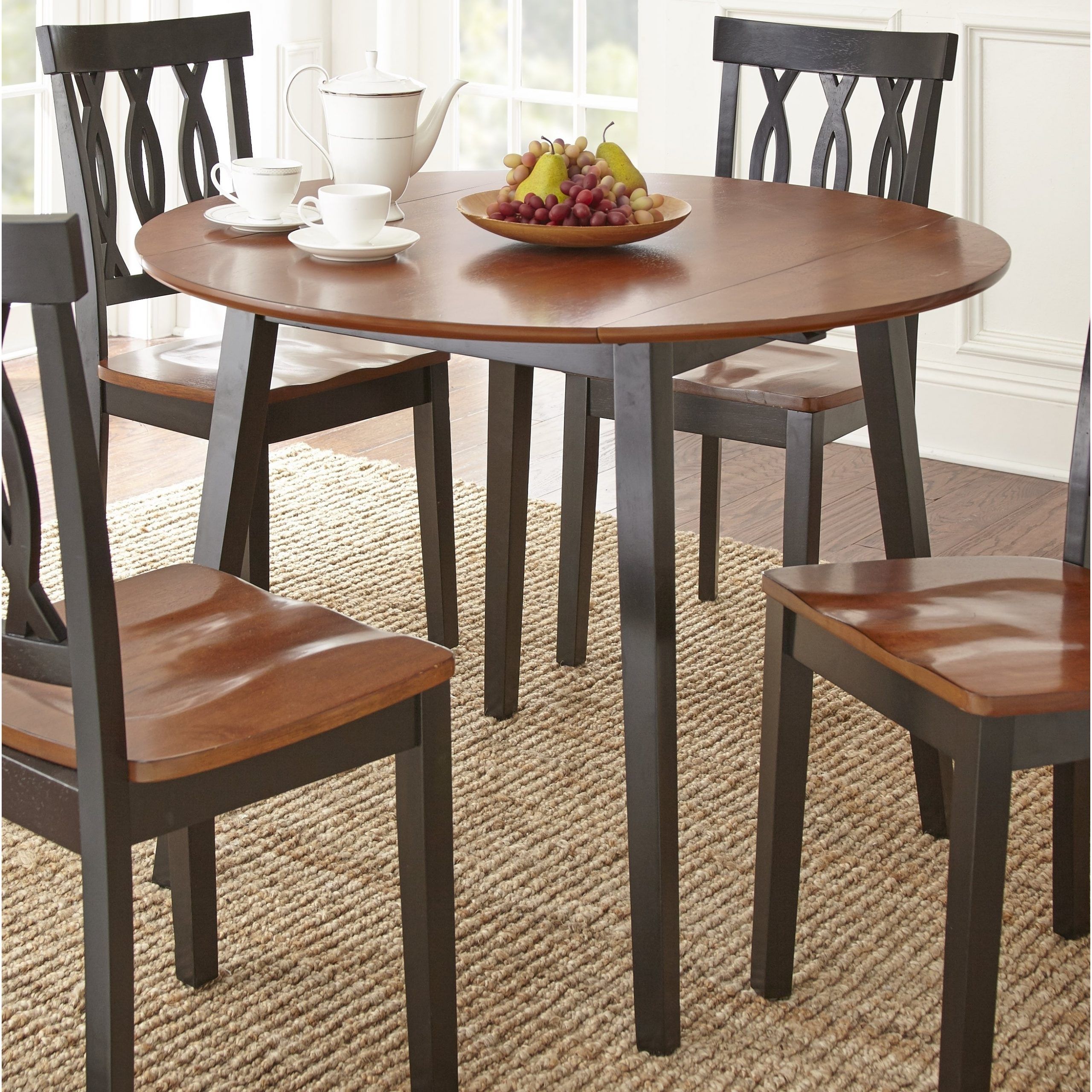 Favorite Greyson Living Abbey Drop Leaf Dining Table – Black Cherry Finish Throughout Transitional 4 Seating Double Drop Leaf Casual Dining Tables (Photo 29 of 30)