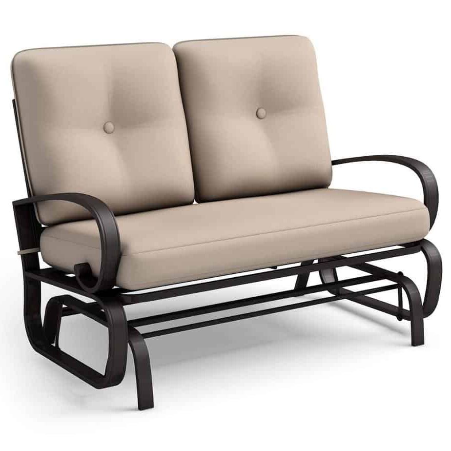 Favorite Steel Patio Swing Glider Benches Intended For The 10 Best Patio Gliders (2020) (View 12 of 30)
