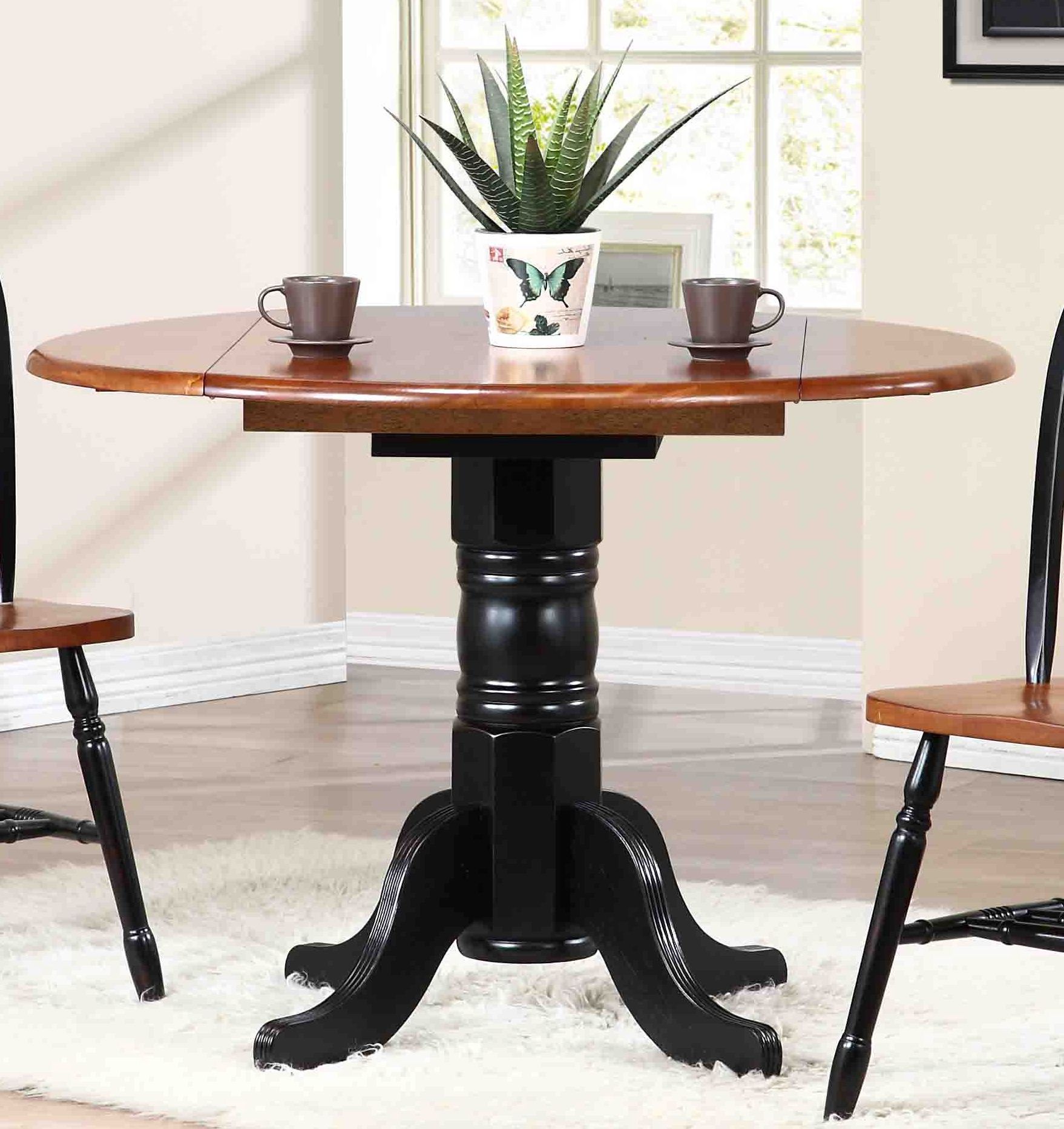 Favorite Transitional 4 Seating Double Drop Leaf Casual Dining Tables Intended For Dlu Tpd4242 Bch (View 15 of 30)