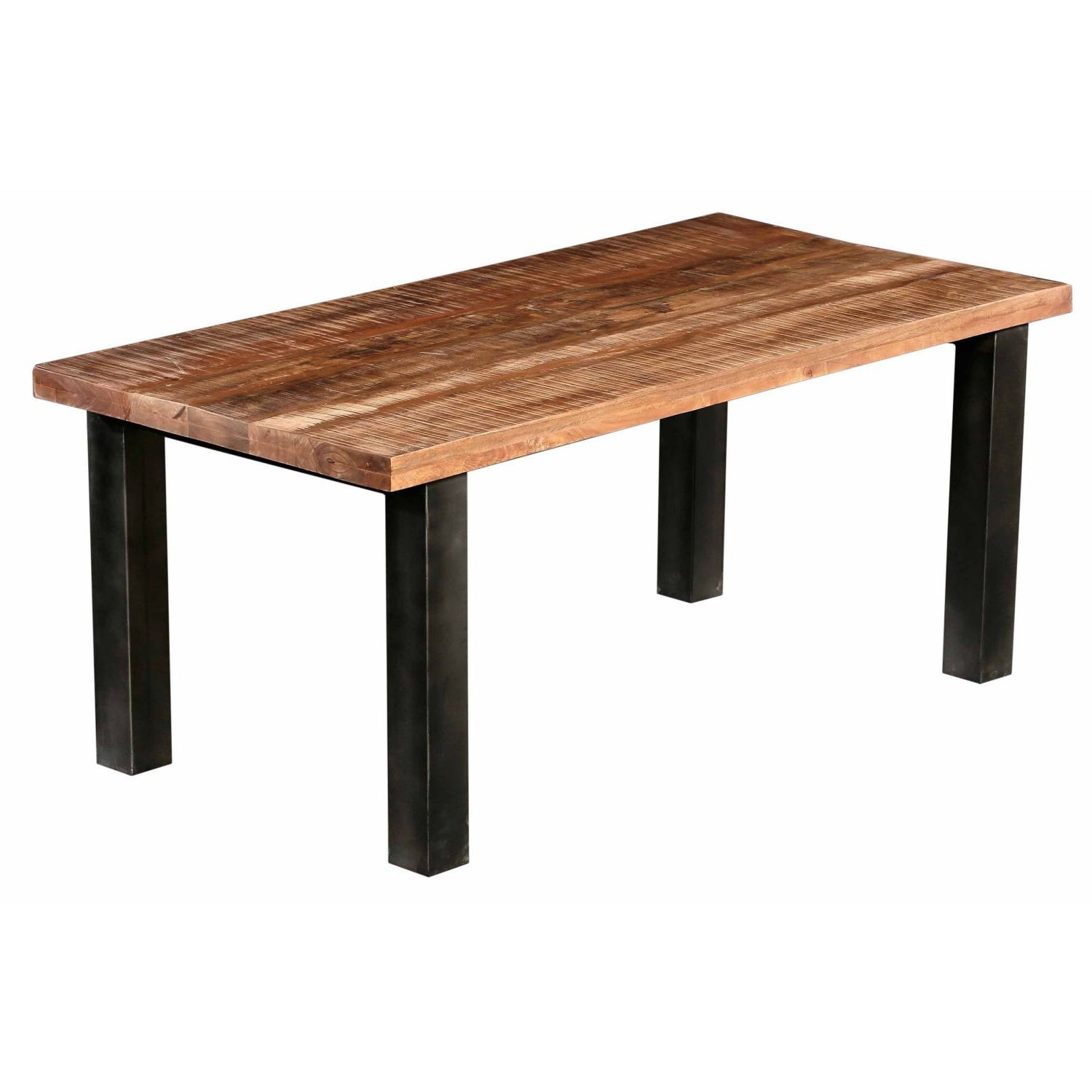 Favorite Wooden & Iron 6 Seater Dining Table Manufacturer In Jodhpur Pertaining To Iron Wood Dining Tables (View 26 of 30)