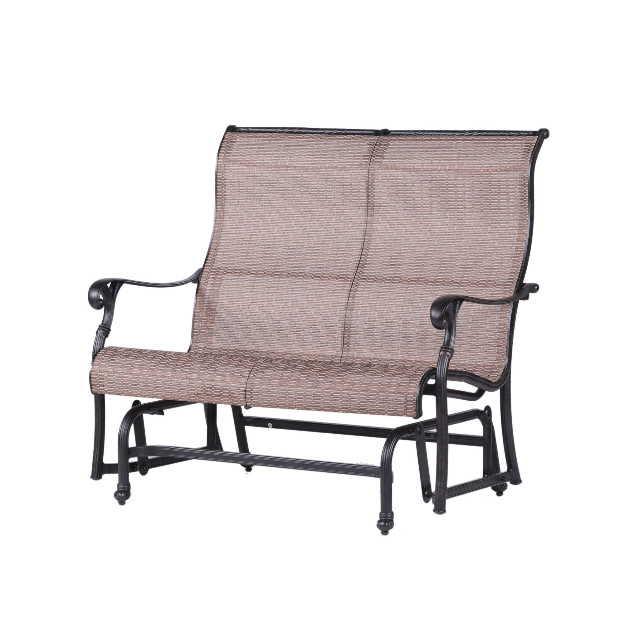 Germano Double Glider Bench With Cushion With Regard To Well Known Glider Benches With Cushion (Photo 27 of 30)