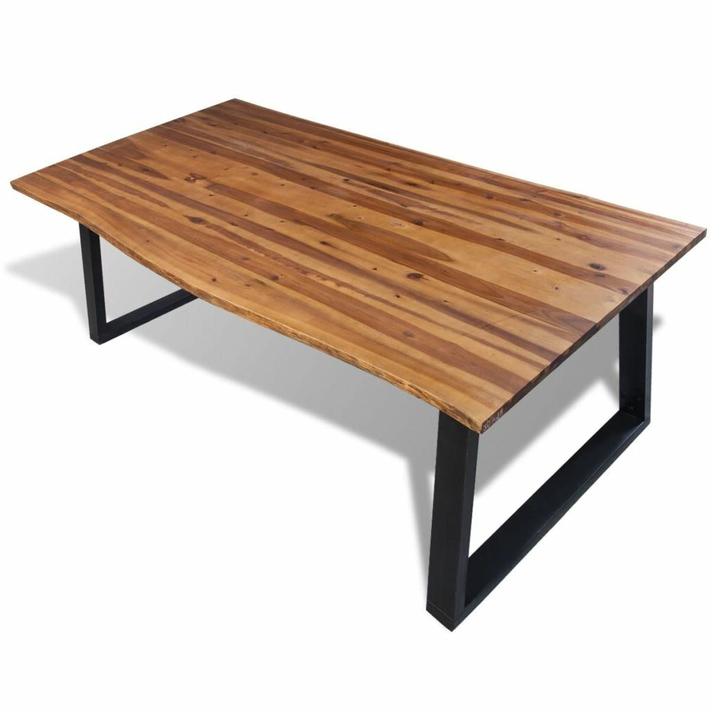 Gravette Solid Acacia Wood Dining Table Pertaining To Well Known Solid Acacia Wood Dining Tables (View 28 of 30)