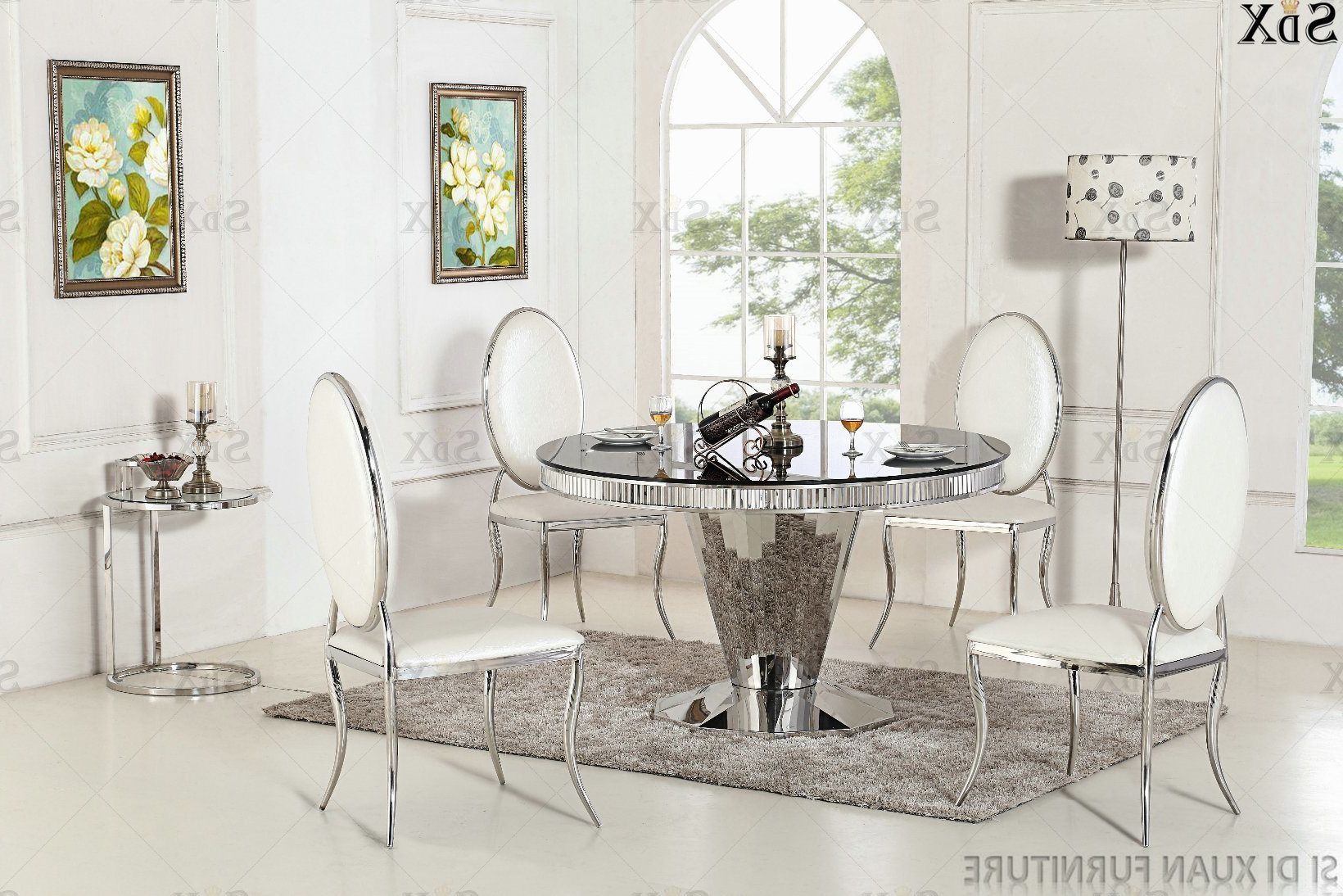 [%[hot Item] Modern Round Home Stainless Steel Glass Top Furniture Dining  Room Table Regarding Popular Modern Round Glass Top Dining Tables|modern Round Glass Top Dining Tables Inside Well Known [hot Item] Modern Round Home Stainless Steel Glass Top Furniture Dining  Room Table|best And Newest Modern Round Glass Top Dining Tables Inside [hot Item] Modern Round Home Stainless Steel Glass Top Furniture Dining  Room Table|well Known [hot Item] Modern Round Home Stainless Steel Glass Top Furniture Dining  Room Table Within Modern Round Glass Top Dining Tables%] (View 25 of 30)