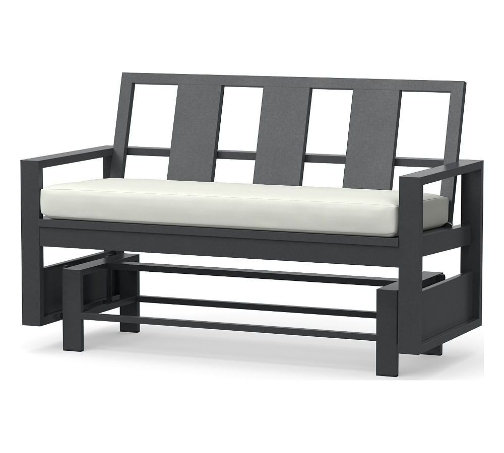 Indio Metal Porch Bench/glider Cushion, Solid Outdoor Canvas With Regard To Latest Glider Benches With Cushions (Photo 9 of 30)