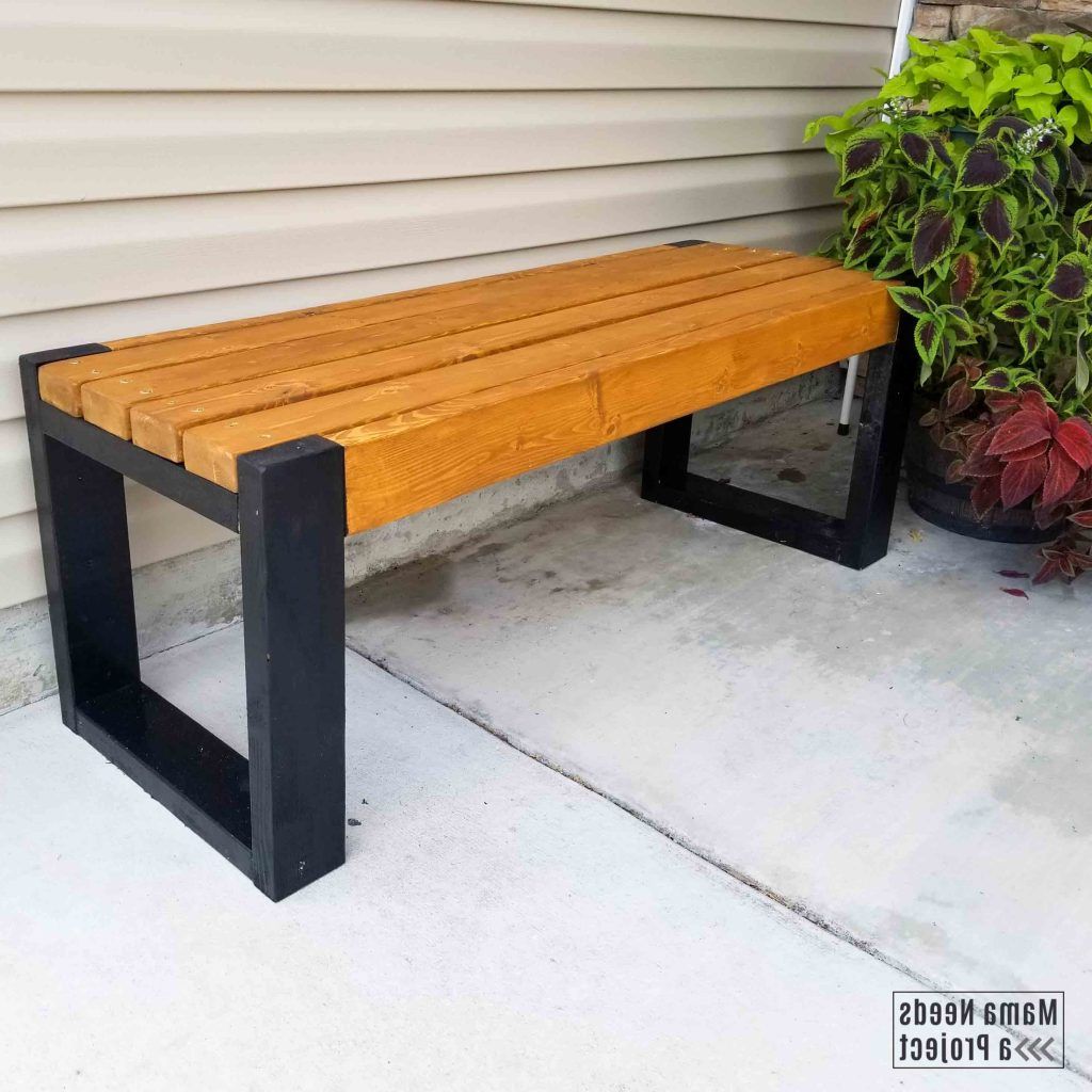 Indoor/outdoor Double Glider Benches Pertaining To Famous Ideas About 2 X 4 Outdoor Bench Wood, – Ewso (View 16 of 30)